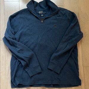 Polo by Ralph Lauren Men's Dark Blue Zip-Up Sweater